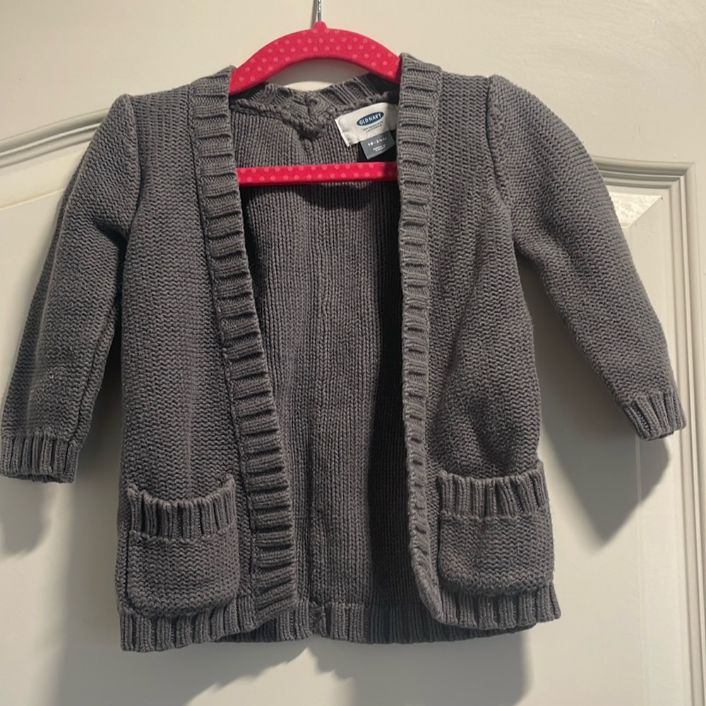 Old Navy 18-24mo Grey Cardigan Sweater